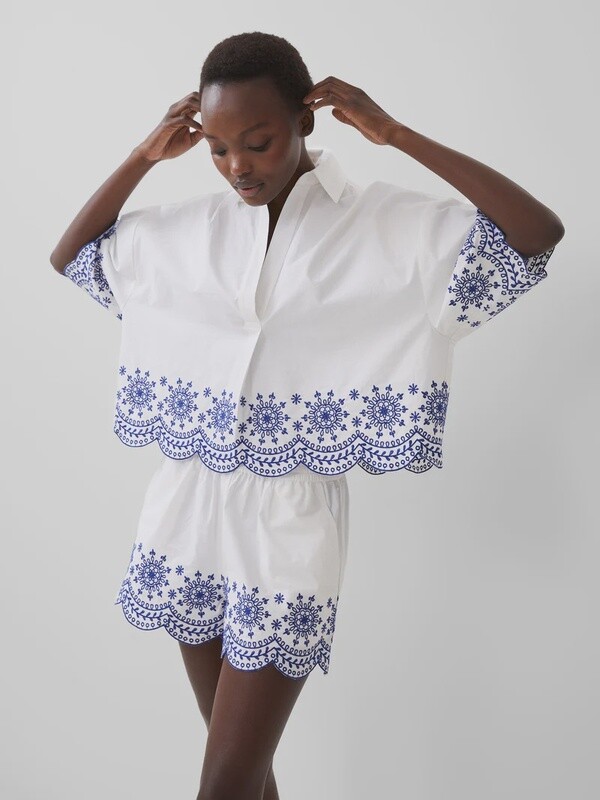 Alissa Cotton Embroid Popover