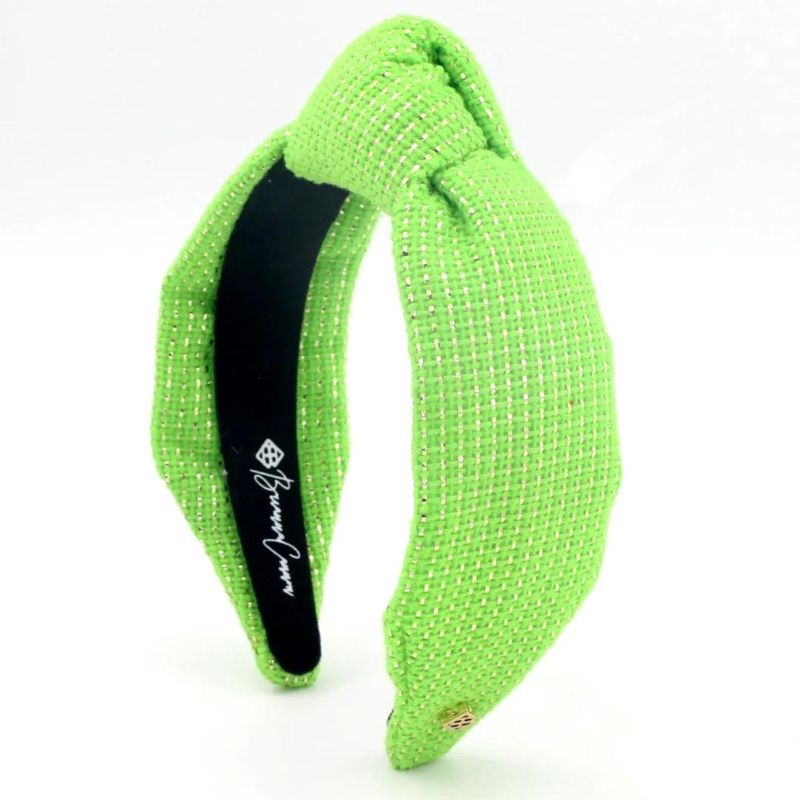 Solid Lime &amp; Gold Tweed Headband
