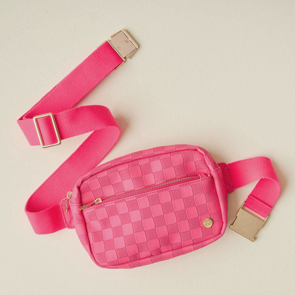 Urban Check Belt Bag, Color: Blush