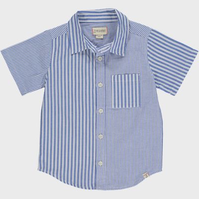 Arthur Multi Stripe Woven Shirt in Blue/White