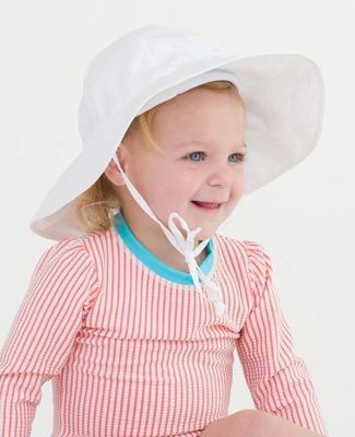 Kids Sun Protective Hat in White