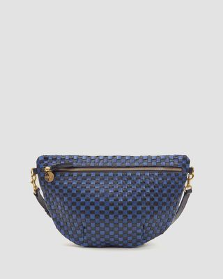 Grande Fanny in Dark Blue Woven Checker