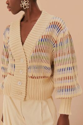 Bold Stitch Knit Cardigan