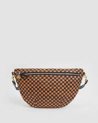 Grande Fanny // Black &amp; Natural Woven Checker