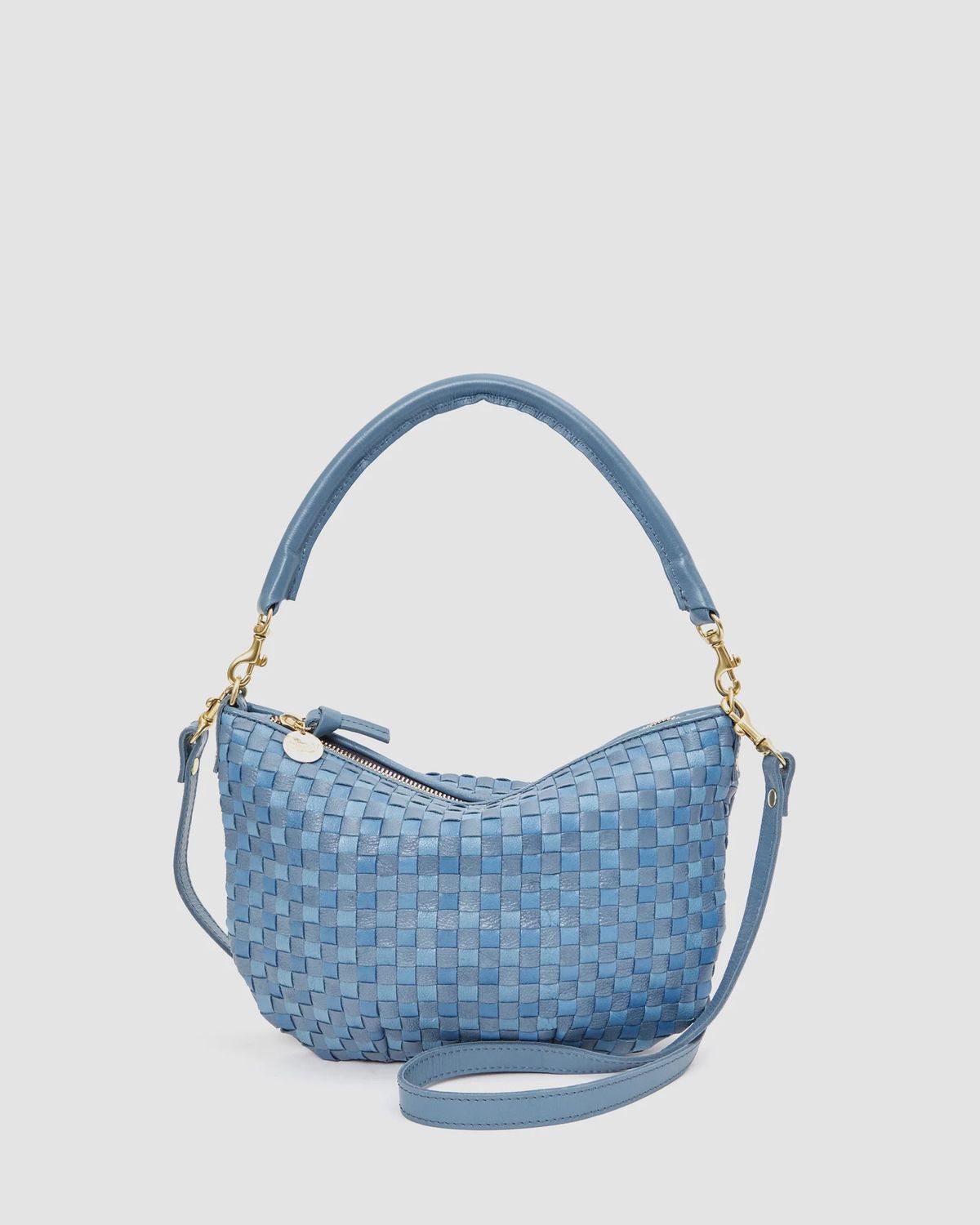 Petit Moyen Messenger - Woven Denim Checker