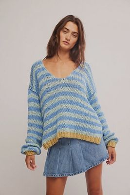 Portland Pullover in Blue Lake Combo