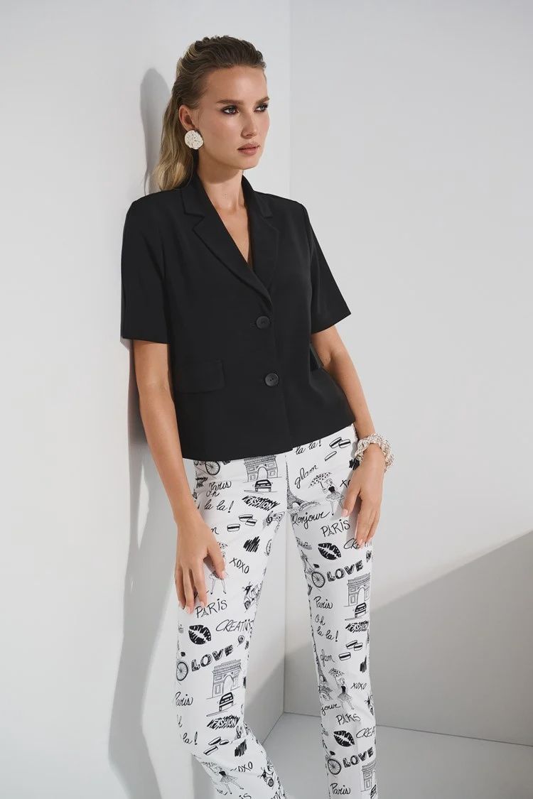 Silky Knit Short Sleeve Blazer