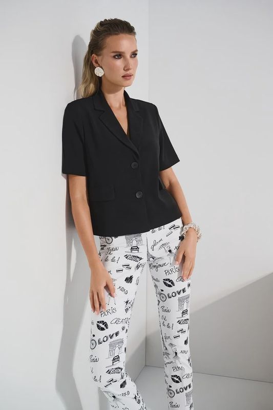 Silky Knit Short Sleeve Blazer