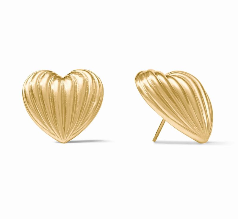 Puffy Heart Statement Stud