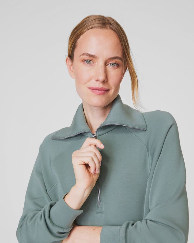 SPANX® AirEssentials Half Zip // Fennel