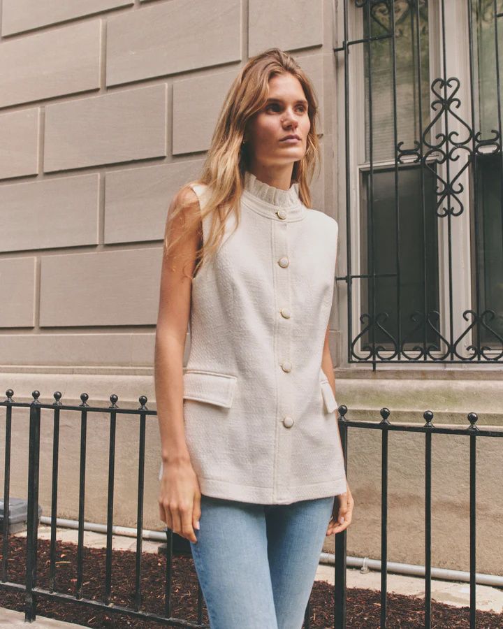 Risa Vest in Optic White