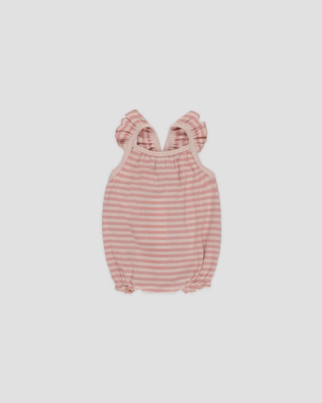Ribbed Ruffle Romper