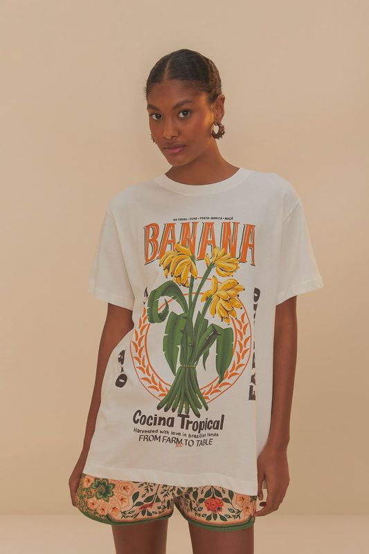 Banana Cocina Off-White Relaxed Tee