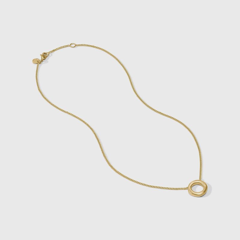 Wave Circle Delicate Necklace