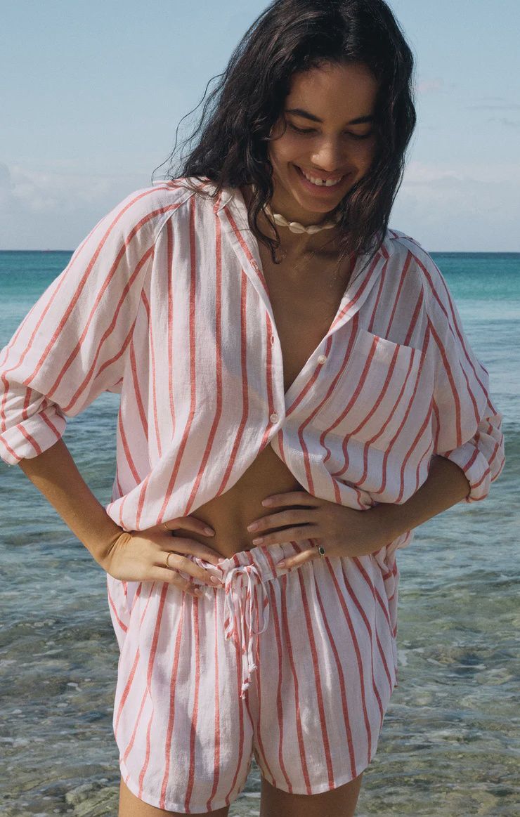 Perfect Linen Striped Top