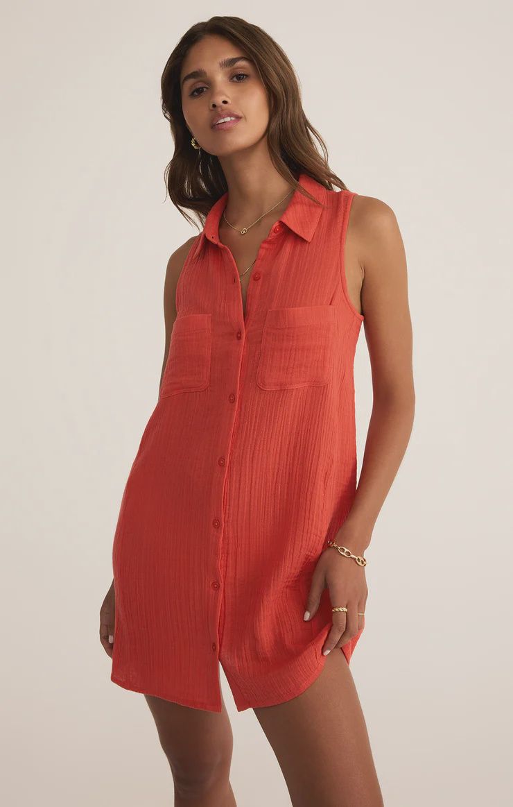New Light Mini Dress in Cabana Red