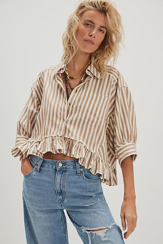 Bailey Stripe Shirt in Neutral Combo