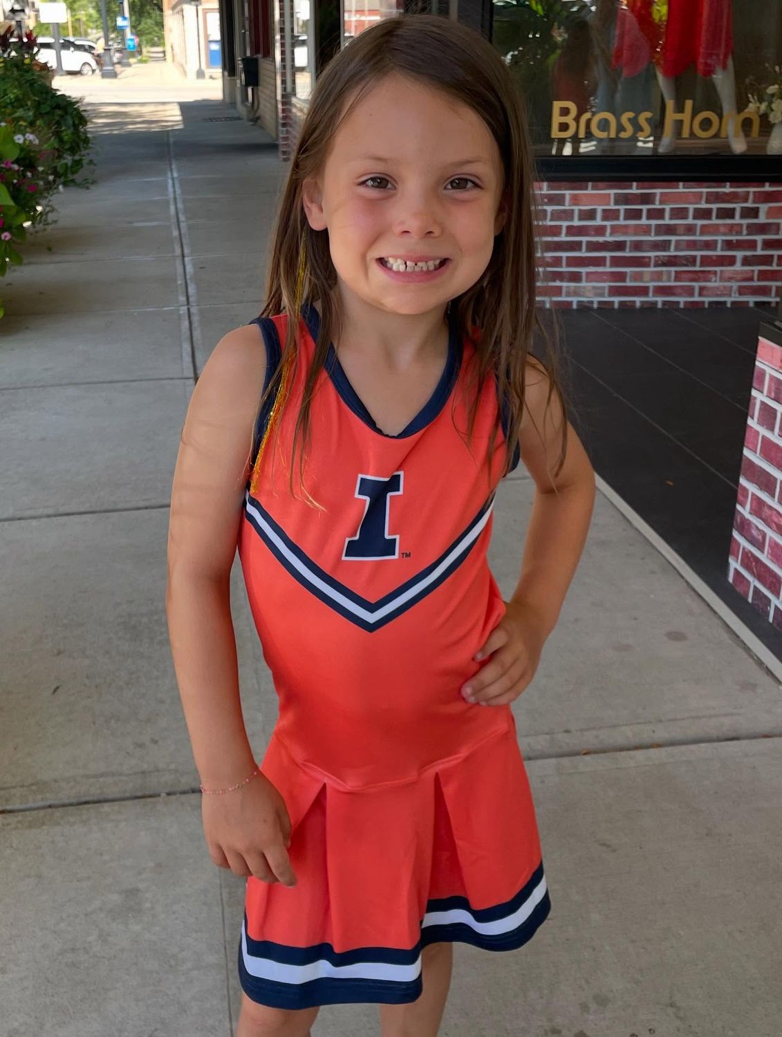 Fighting Illini Orange Sleeveless Cheerleader Dress