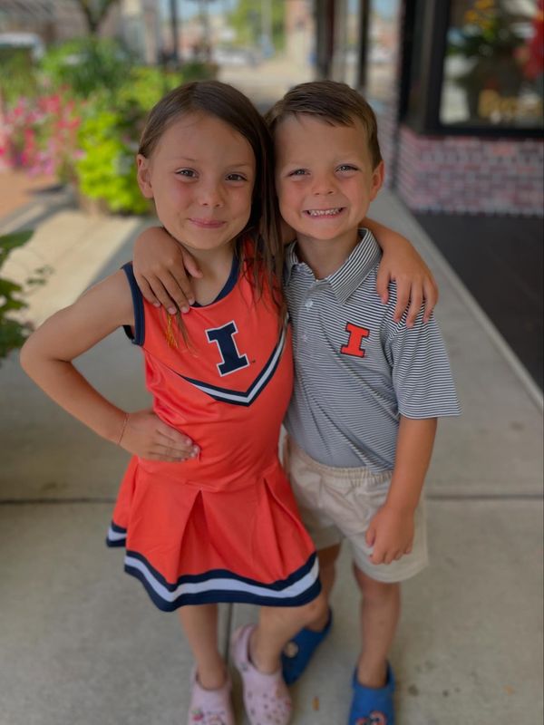 Fighting Illini Orange Sleeveless Cheerleader Dress