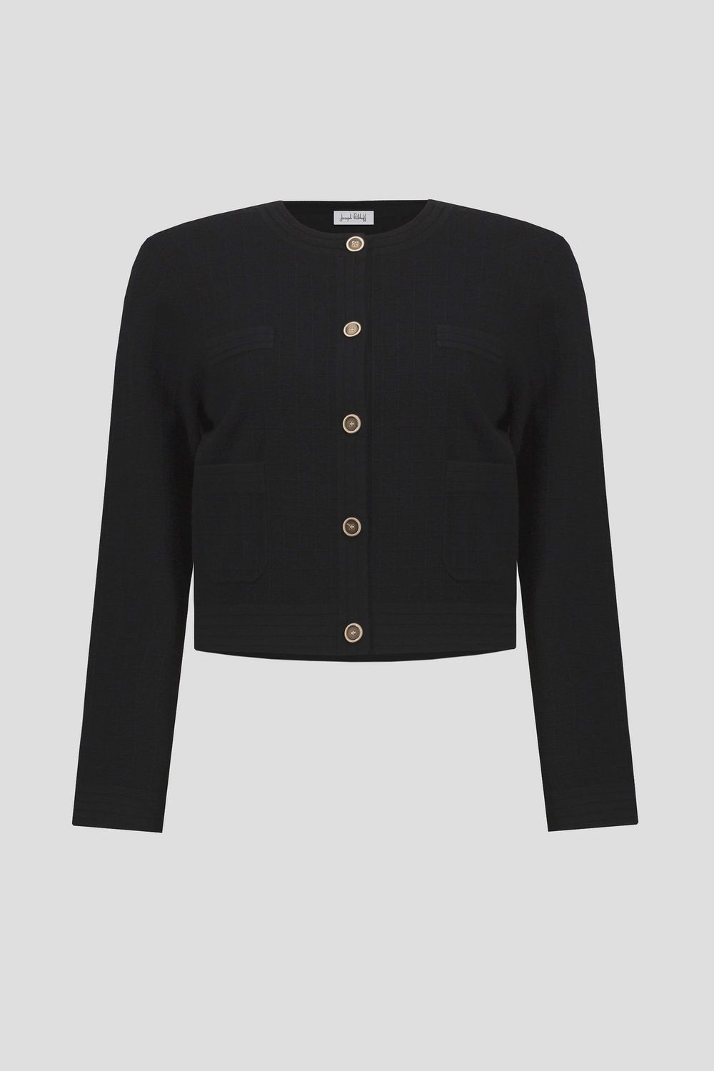 Sweater Knit Button-Front Jacket