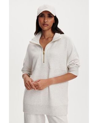 Molly Half-Zip Longline Sweat