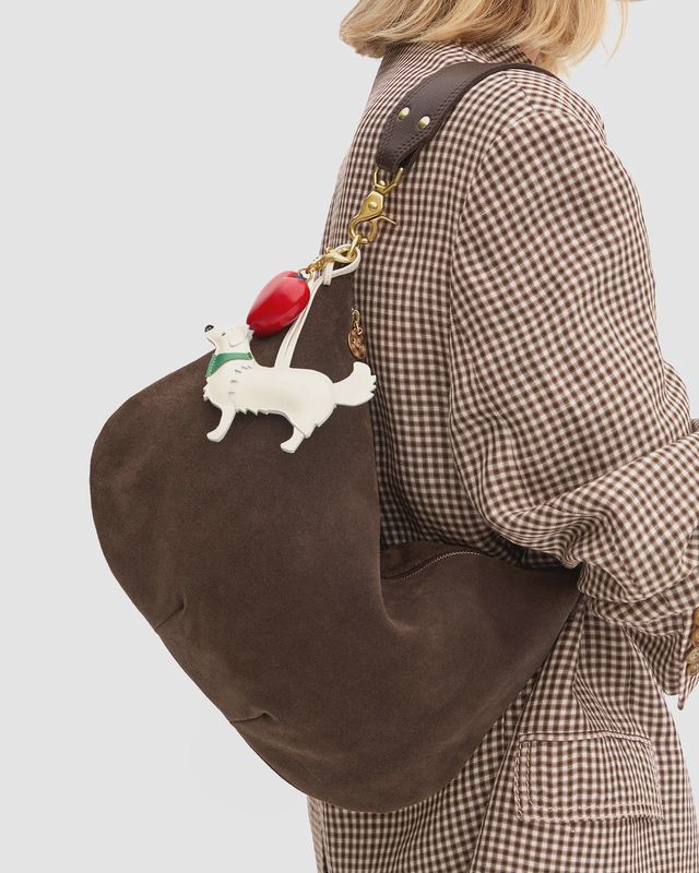 Moyen Messenger in Chocolate Suede