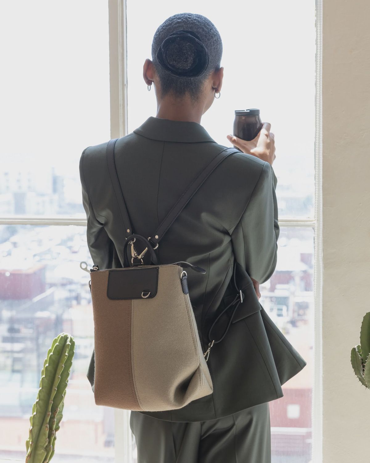 Bedford Backpack in Cumin/Clay Colorblock
