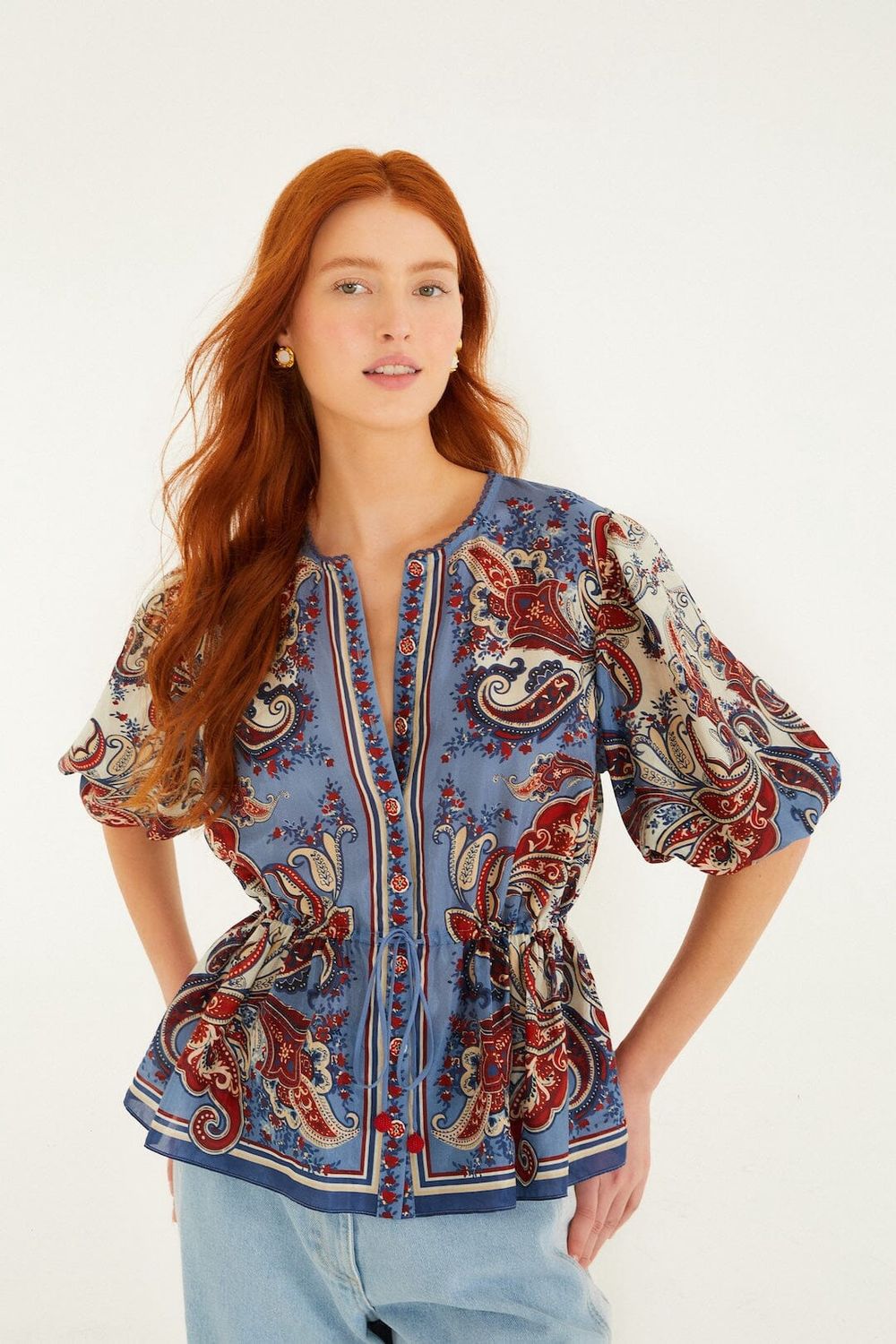 Paisley Scarf Blouse