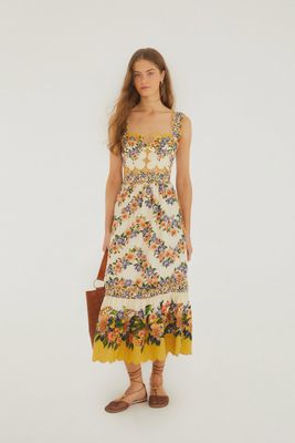 Hilo Stripes Sand Midi Dress