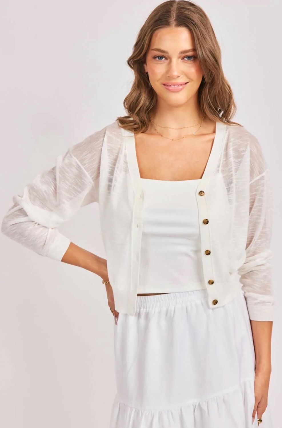 Evie Button Front Cardigan