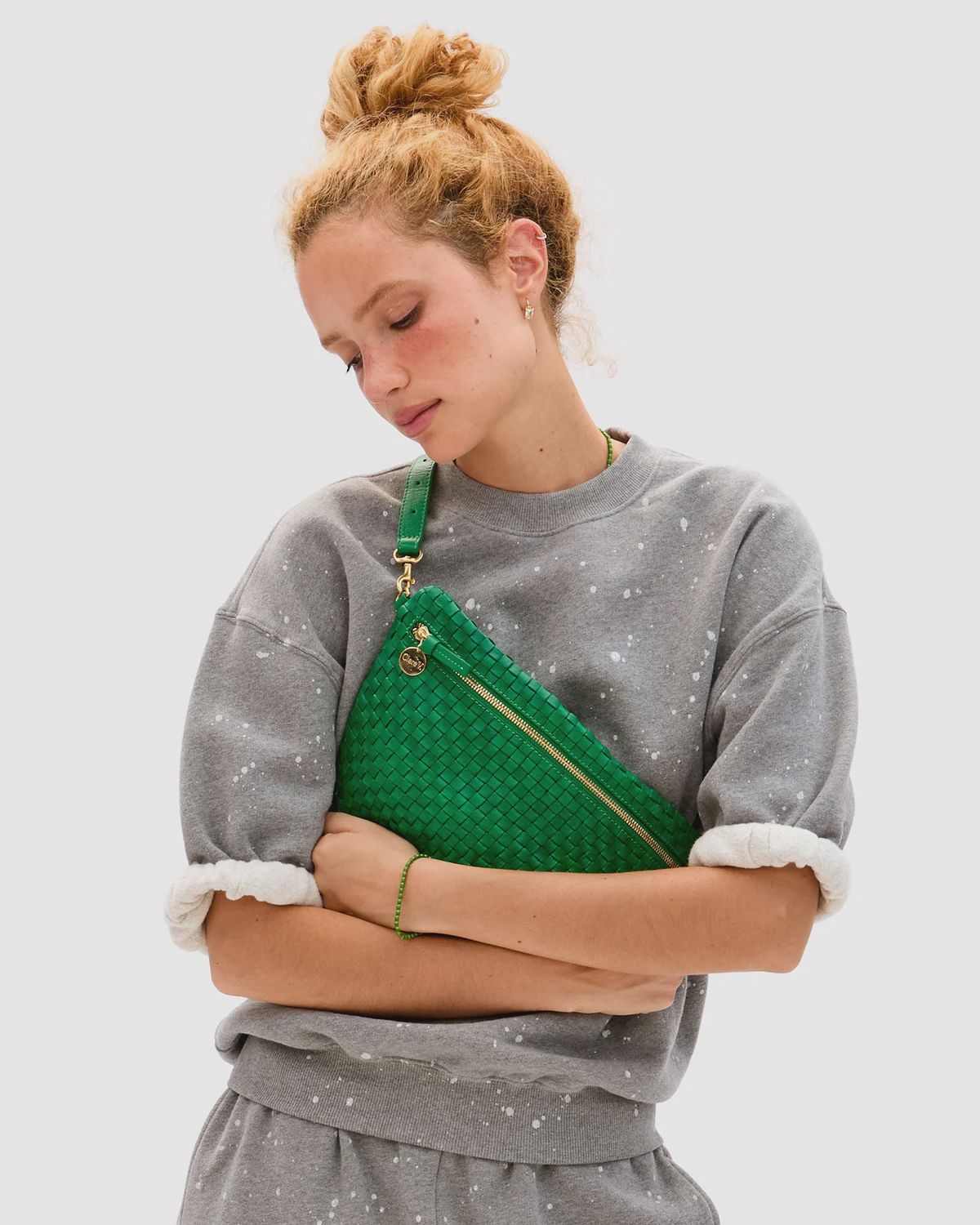 Grande Fanny in Grass Woven Checker