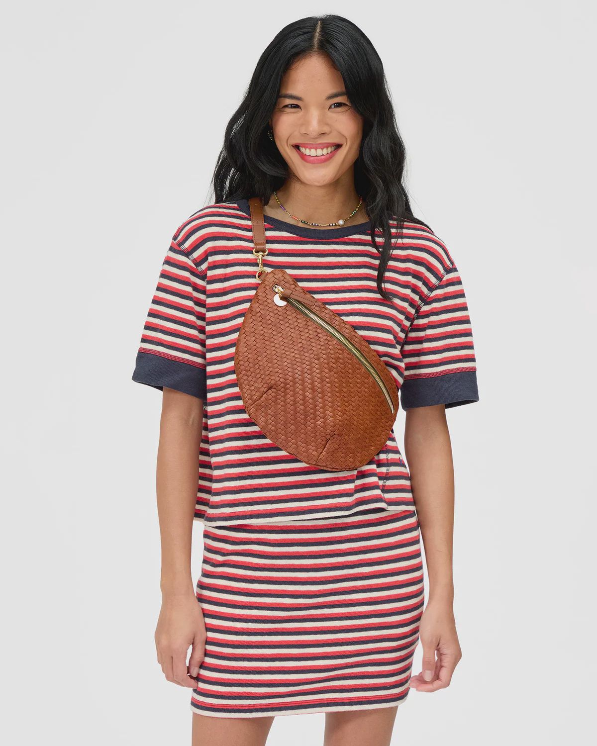 Grande Fanny // Hazelnut Woven Zig-Zag