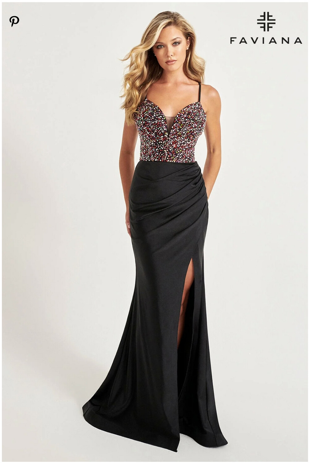 Faviana Multicolored Stones Dress - E11026