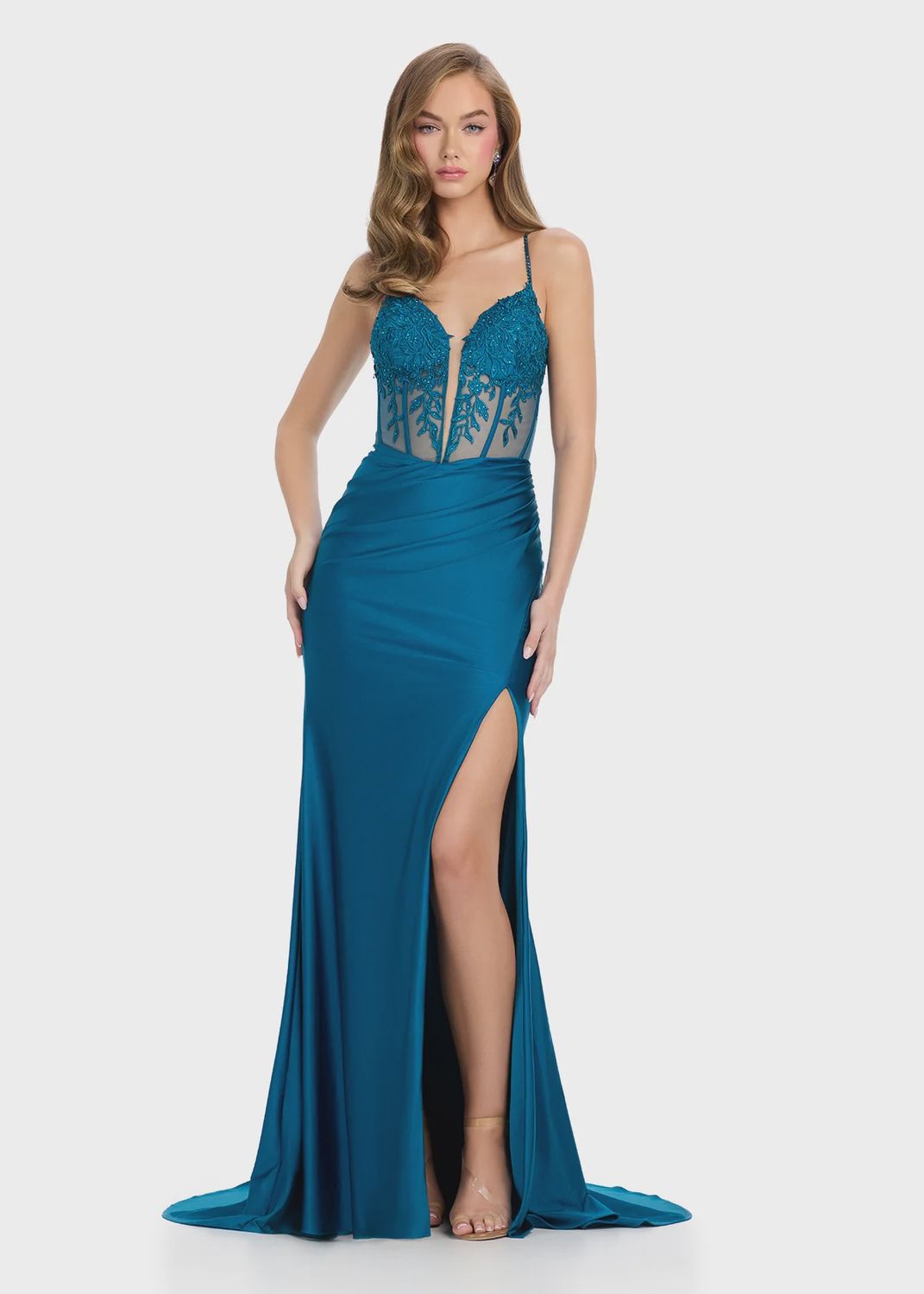AshleyLauren 11850, Size: 8, color: Peacock