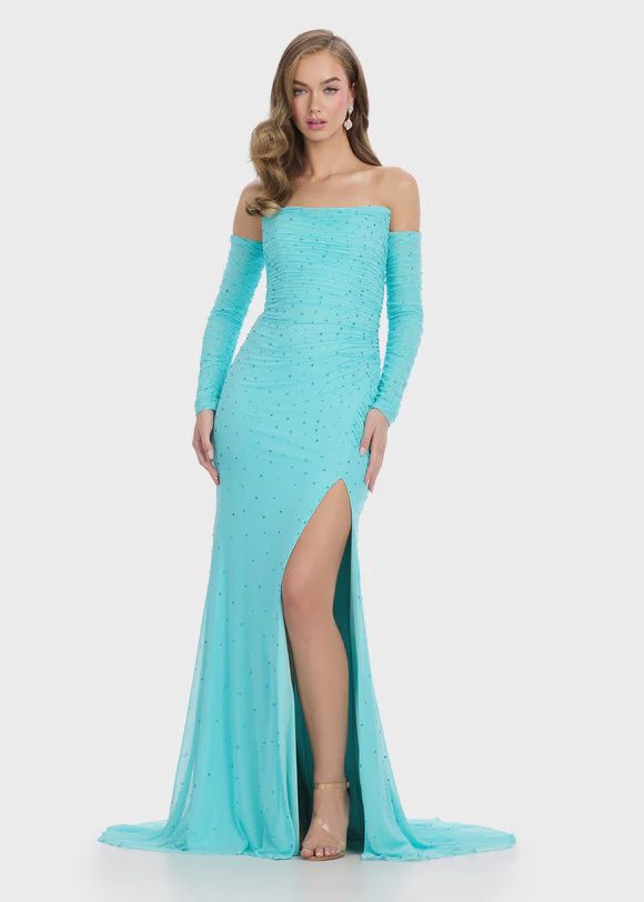 AshleyLauren 11862, Size: 0, color: Aqua