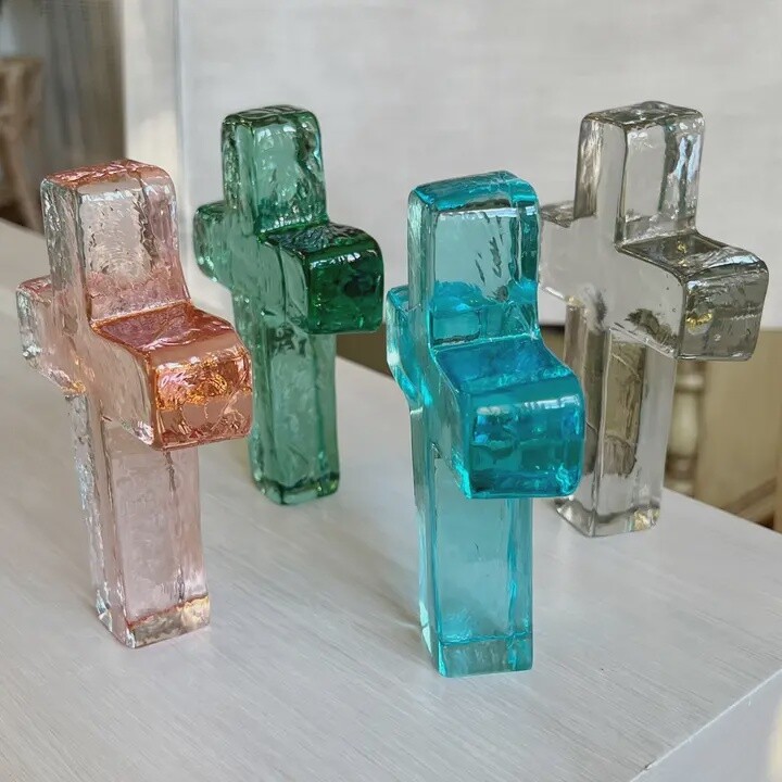 Glass Cross - Easter