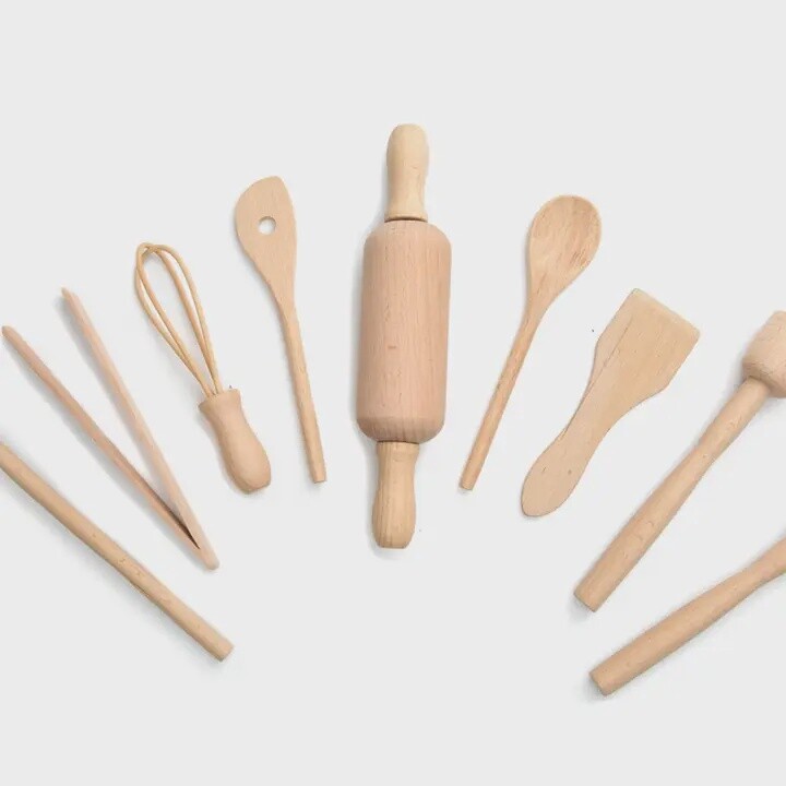 Wooden Kitchen Tools for Kids