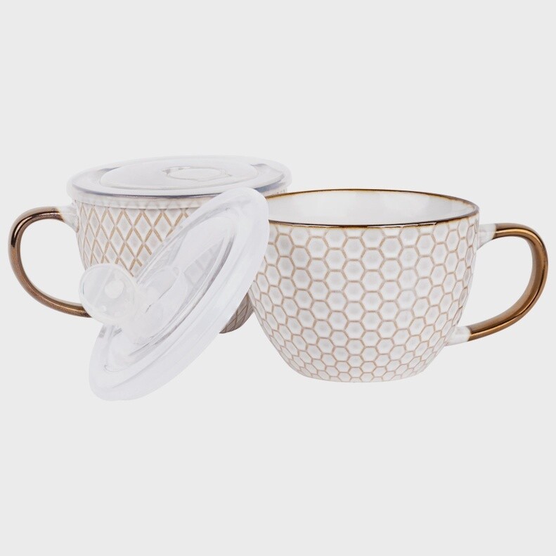 18 oz. Soup Bowl Set of 2 - Embossed