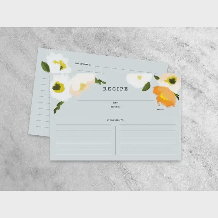 Poppies Recipe Cards