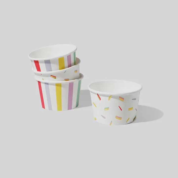 Stripe and Sprinkle Bowls - 10 pk