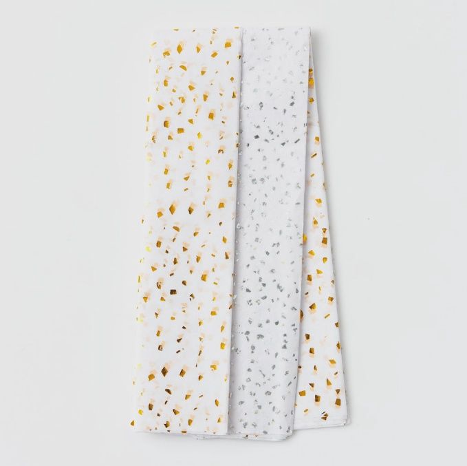 Silver and Gold Fleck Tissue Paper