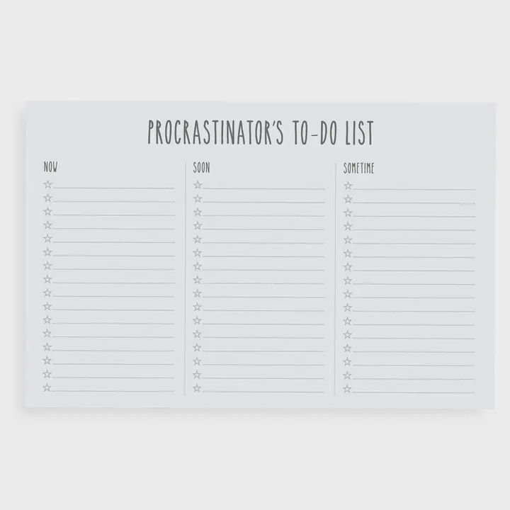 Procrastinator Note Pad