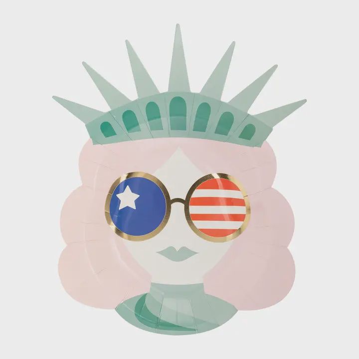 Lady Liberty Sunnies Shaped Paper Plate