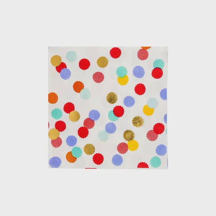 Primary Confetti Paper Cocktail Napkin
