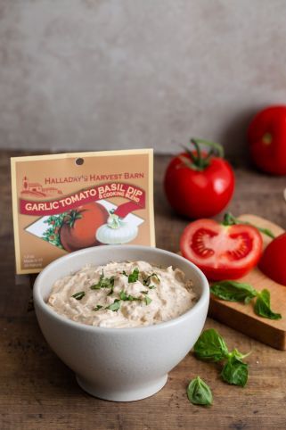 Garlic Tomato Basil Dip