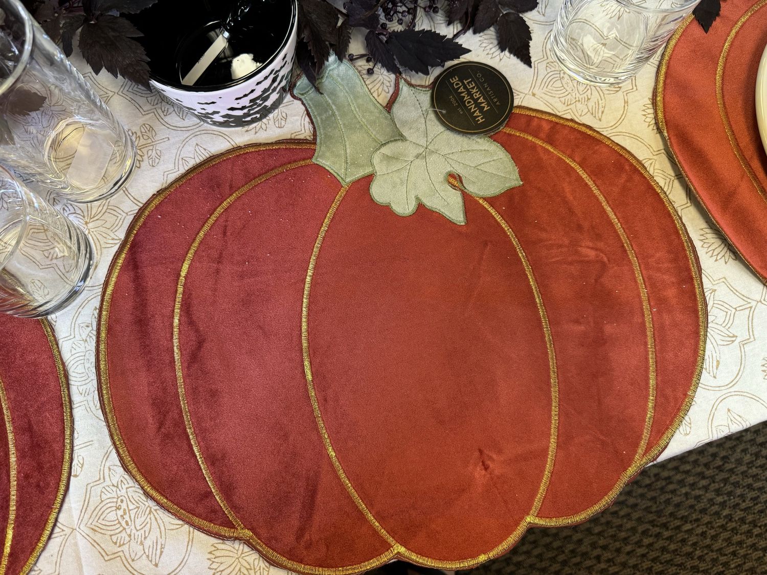 Velvet Pumpkin Placemat Russet