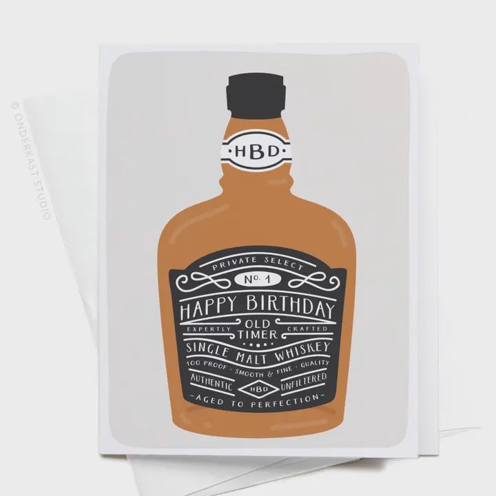Birthday Whiskey Bottle