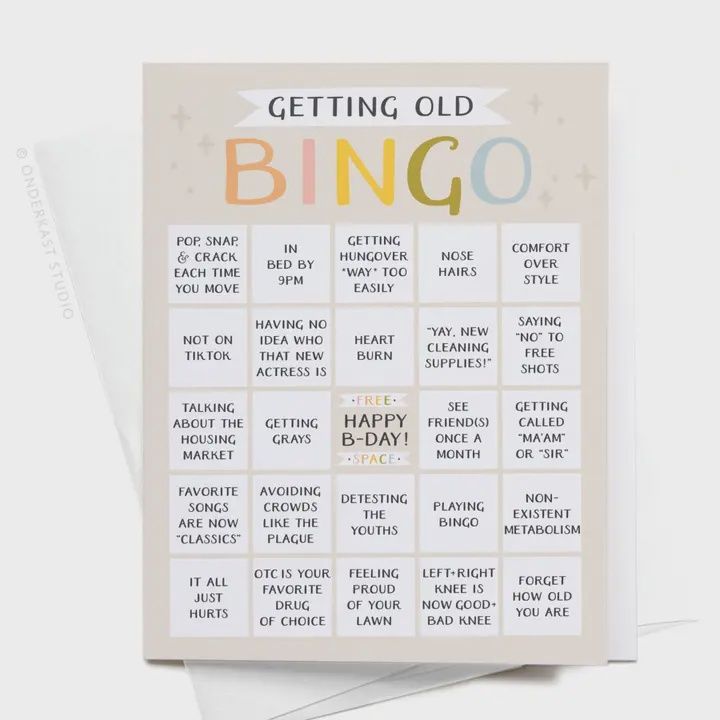 Old Bingo Card