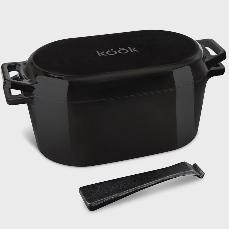 Dutch Oven w/Lid, Enameled