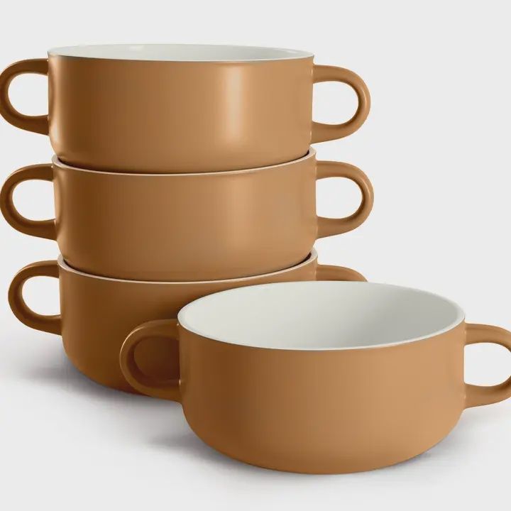 Ceramic Soup Crocks, 18oz Set of 4